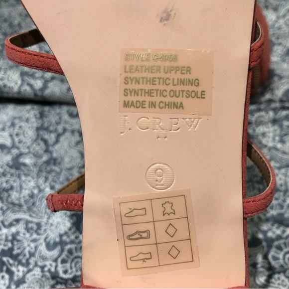 J.Crew factory coral strappy sandals 9 - Picture 3 of 4
